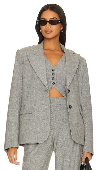 Maiara Blazer in Steel Grey | Revolve Clothing (Global)