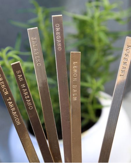 Custom brass garden stake plant labels / markers 🌱 

#LTKfindsunder50 #LTKhome #LTKSeasonal