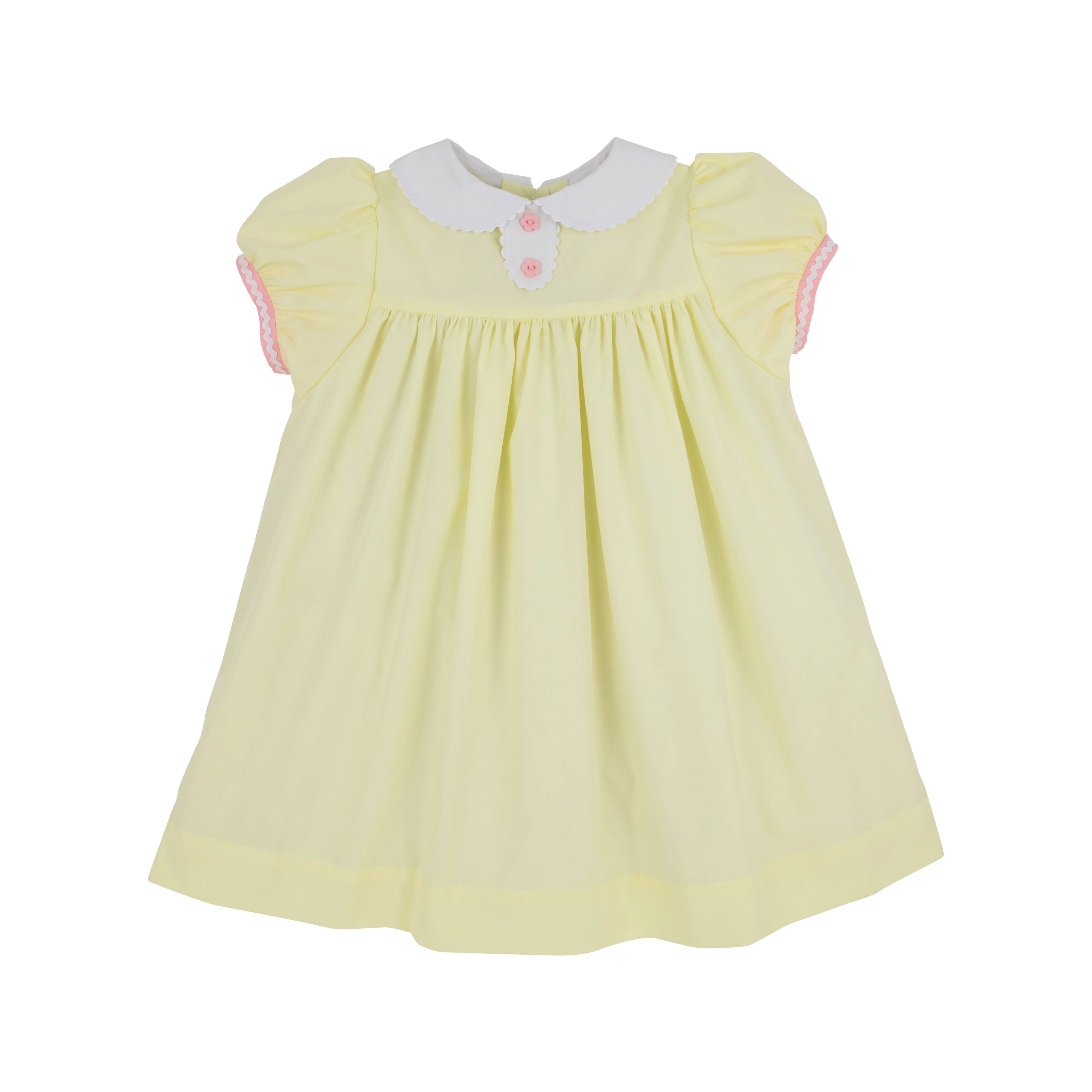 Mary Dal Dress - Bellport Butter Yellow with Sandpearl Pink and Worth Avenue White | The Beaufort Bonnet Company