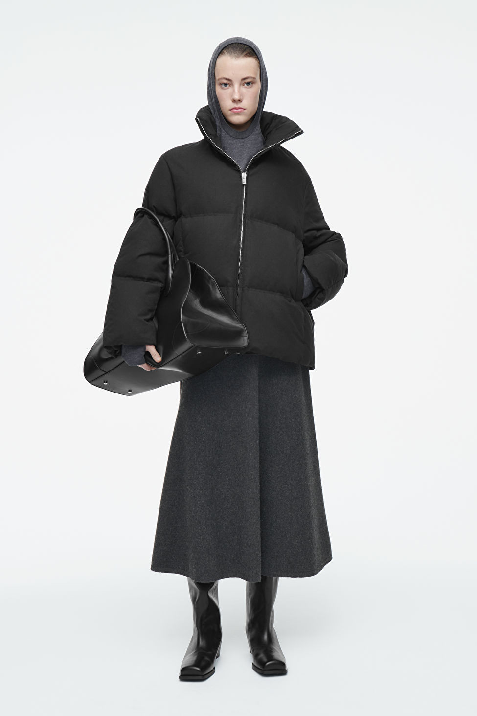 OVERSIZED HOODED DOWN PUFFER JACKET | COS UK