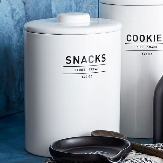 Utility Kitchen Canisters - White | West Elm (US)