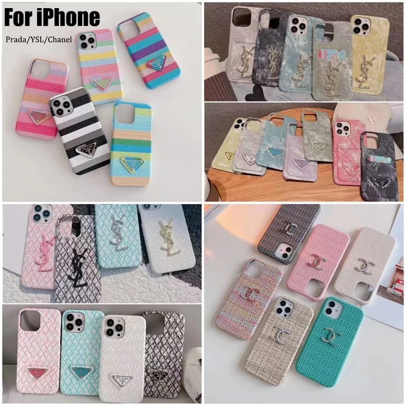 For iPhone PRA-DA CHA-NEL Y-S-L Fashion Phone Cases DUPE Shockproof Back Colver Case Phone Case W... | DHGate