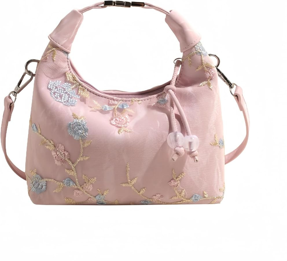 Crescent Crossbody Shoulder Bag, Tote Handbag for Women, Sling Hobo Purse with Chain Strap | Amazon (US)