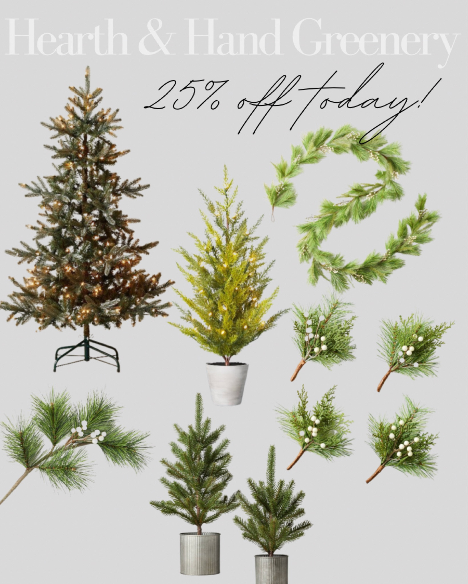Hearth & Hand greenery 25% off today ! 
Target finds, Christmas tree, garland, mini trees, pre lite trees, holiday decor

#LTKSeasonal #LTKhome #LTKHoliday