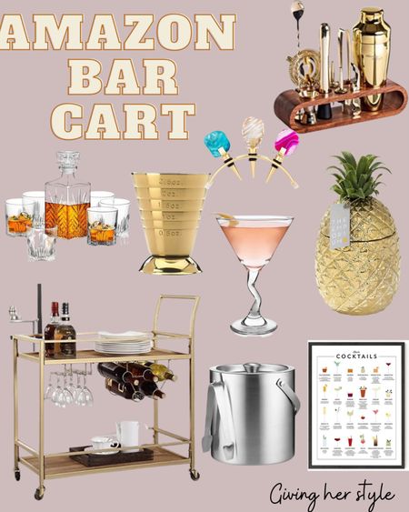 Bar cart finds from Amazon Prime
Amazon prime. Bar cart. Apartment. Hostess. Host. Cocktail. Amazon home. Amazon party 

#LTKparties #LTKhome #LTKfindsunder100