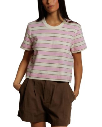 perfectwhitetee Gia Short Sleeve Rugby Crew Tee | Bloomingdale's Women | Bloomingdale's (US)