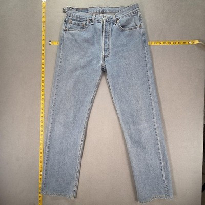 VTG Levis 501 Jeans Mens Light Wash Blue Straight Button Fly USA Fits 30x30 | eBay US
