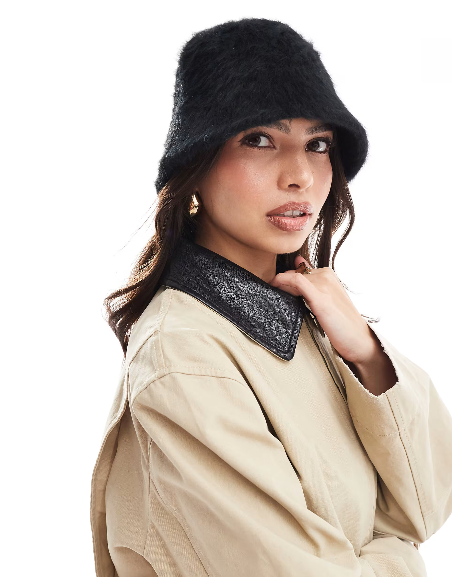 Glamorous textured bucket hat in black | ASOS (Global)