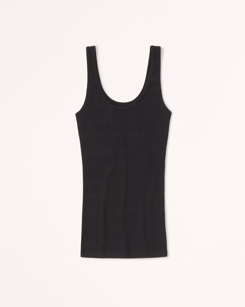 2000s Scoopneck Tank Black Tank Black Top Tops Summer Top Outfits Abercrombie Top | Abercrombie & Fitch (US)