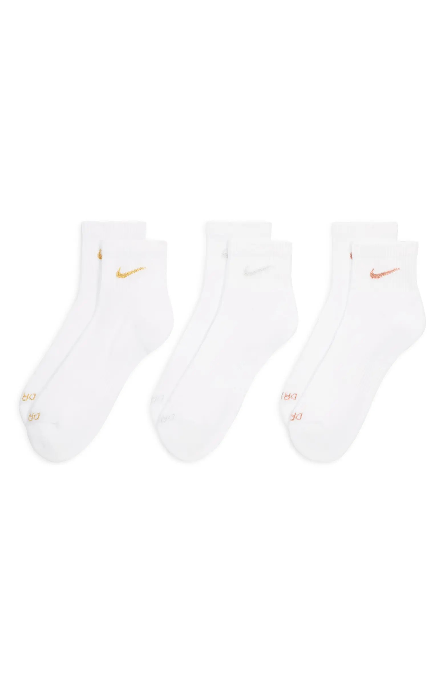 3-Pack Dri-FIT Everyday Ankle Socks | Nordstrom