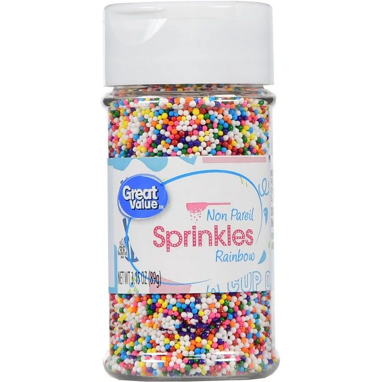 Great Value Non Pareil Sprinkles, Rainbow, 3.15 oz | Walmart (US)