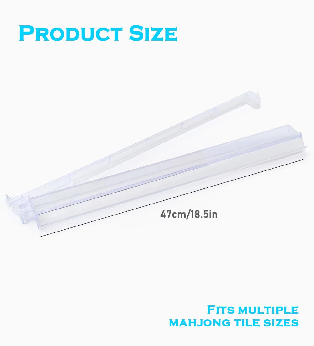 Mahjong Tile Rack & Pusher 4-Pack Acrylic All-in-One Tile Racks with Built-in Push Rods for Ameri... | Amazon (US)