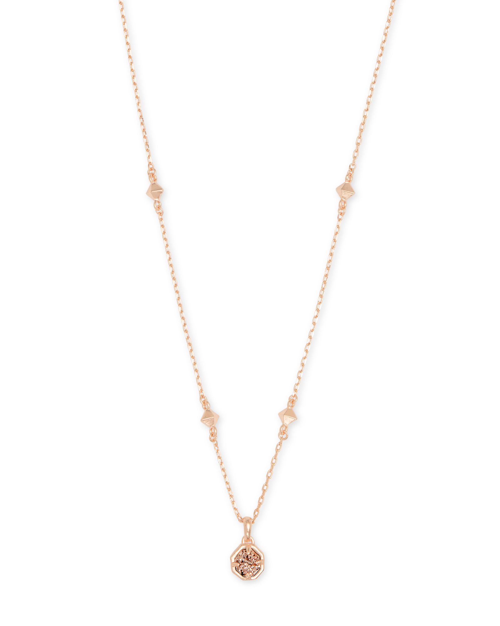 Nola Rose Gold Pendant Necklace in Rose Gold Drusy | Kendra Scott | Kendra Scott