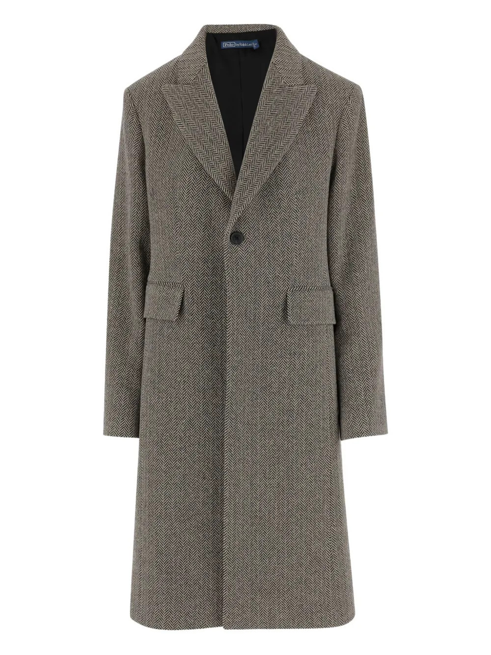 Polo Ralph Lauren herringbone single-breasted coat - Brown | Farfetch Global