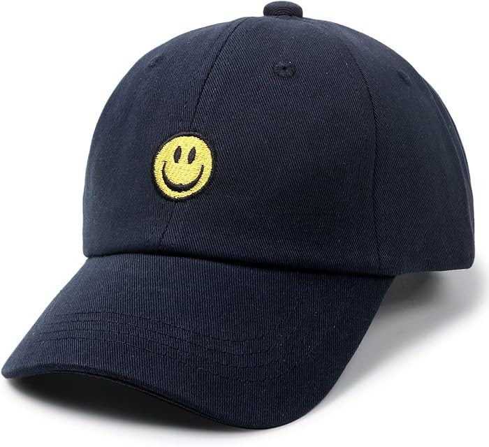 Smile Face Toddler Baseball Cap Boy Baseball Hats Kids Washed Funny Hats Adjustable Cute Caps for... | Amazon (US)