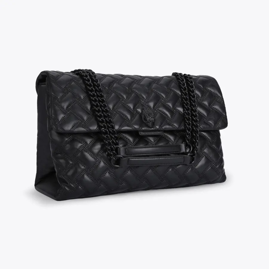 XXL KENSINGTON DRENCH Black Quilted Leather Oversized Shoulder Bag by KURT GEIGER LONDON | Kurt Geiger UK