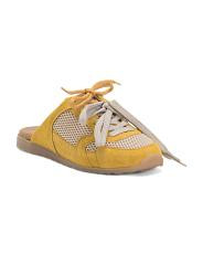 Made In Italy Suede Mules With Laces | TJ Maxx