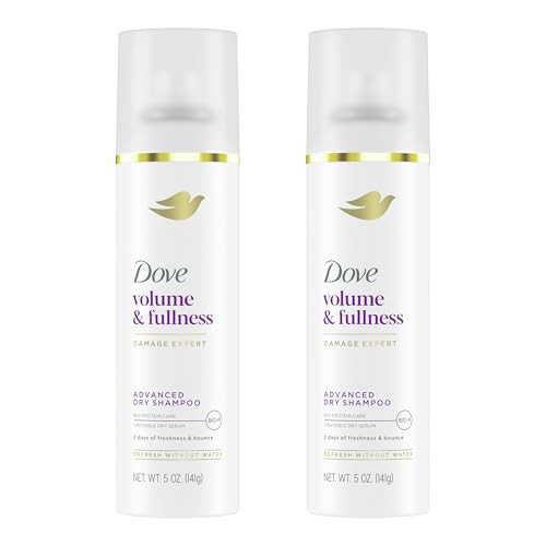 Dove Dry Shampoo Spray, Volume & Fullness, Absorbs Oil to Refresh Hair Without Washing, 5 oz (2-Pack) | Amazon (US)