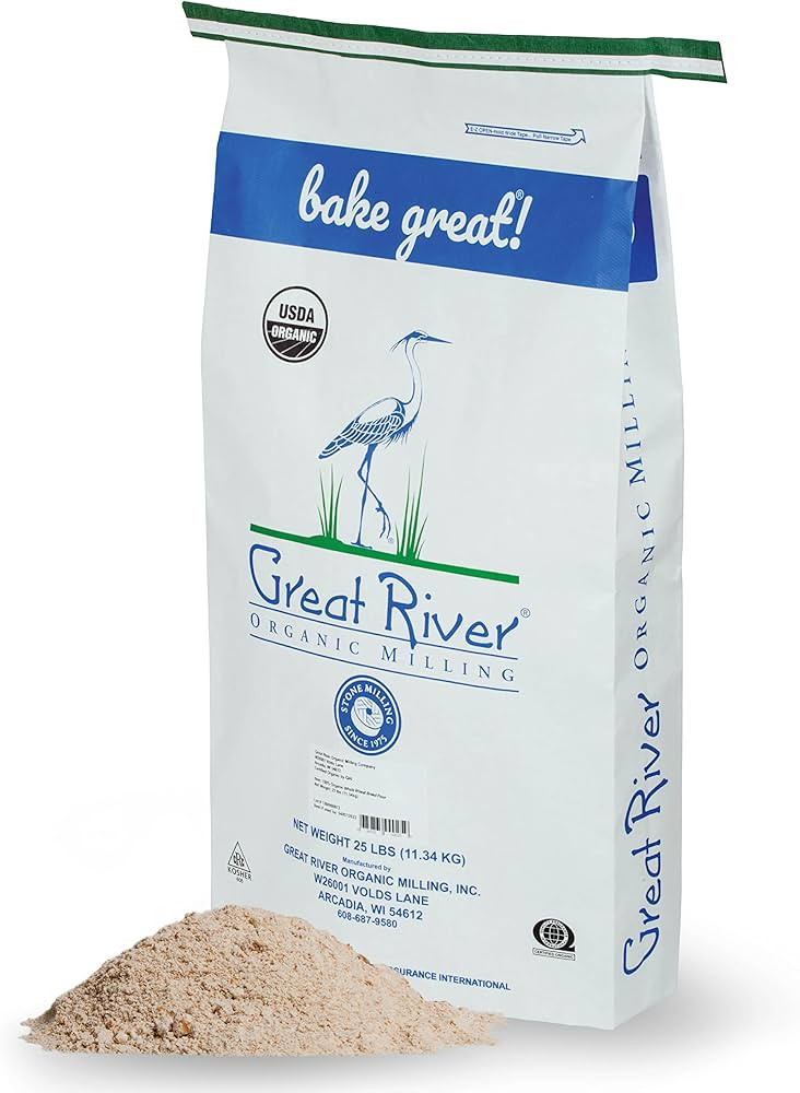 Great River Organic Milling Organic Specialty Spelt Flour, Spelt (Stone Ground), 25 Pound (Pack o... | Amazon (US)