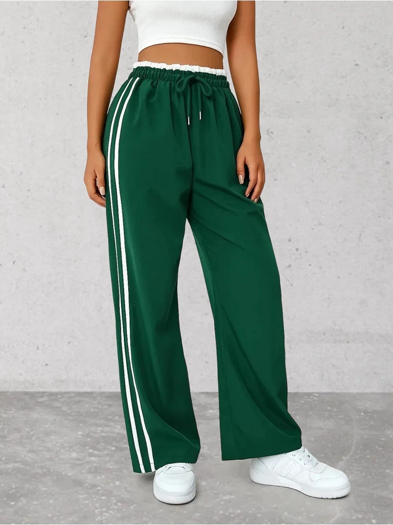 Women'S Track Pants Loose Straight Leg Jogging Sweatpants Warm-Up Sports Green S | Walmart (US)
