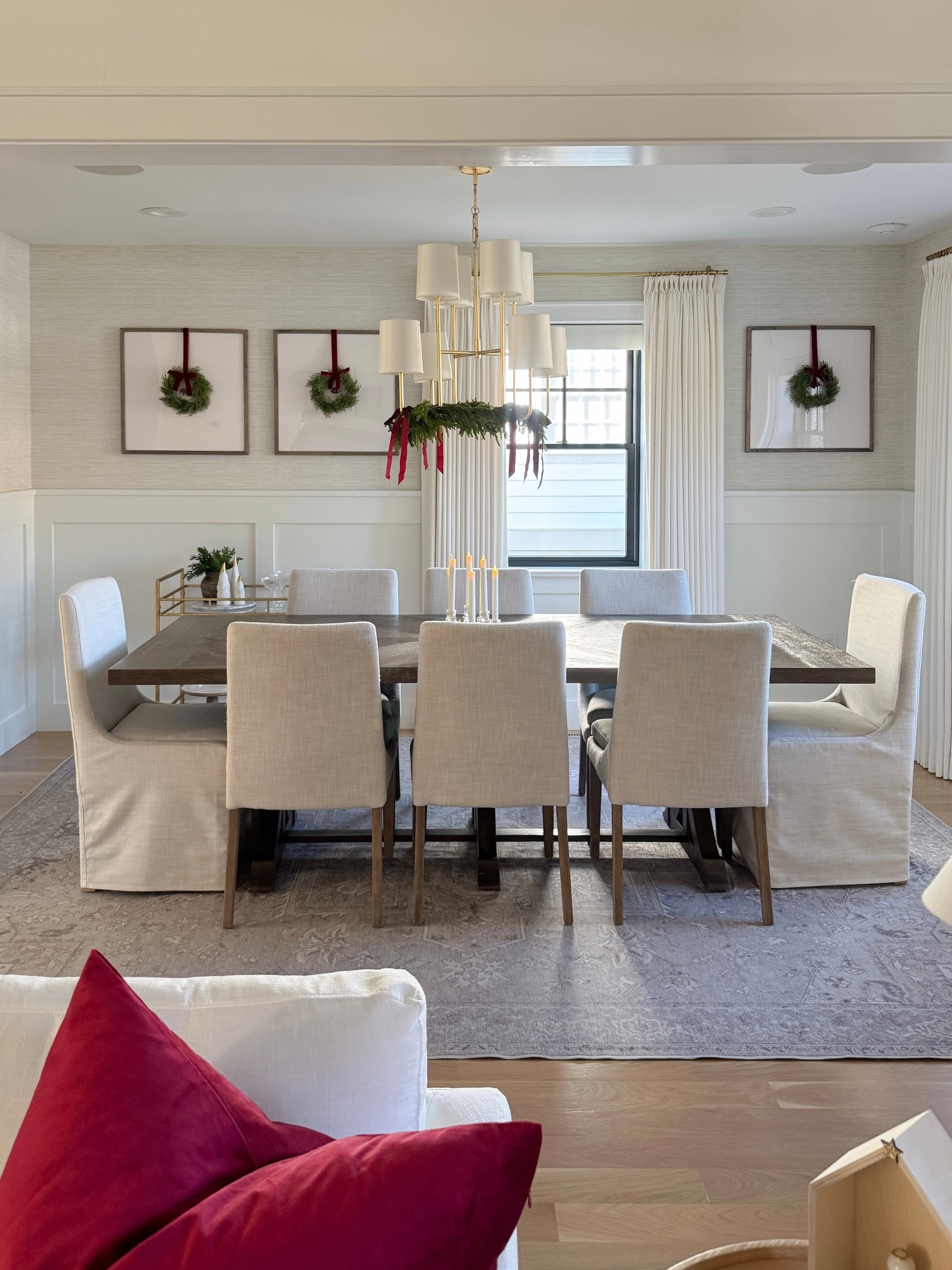 Dining room views all decorated for Christmas 

#LTKHome #LTKSaleAlert #LTKHoliday