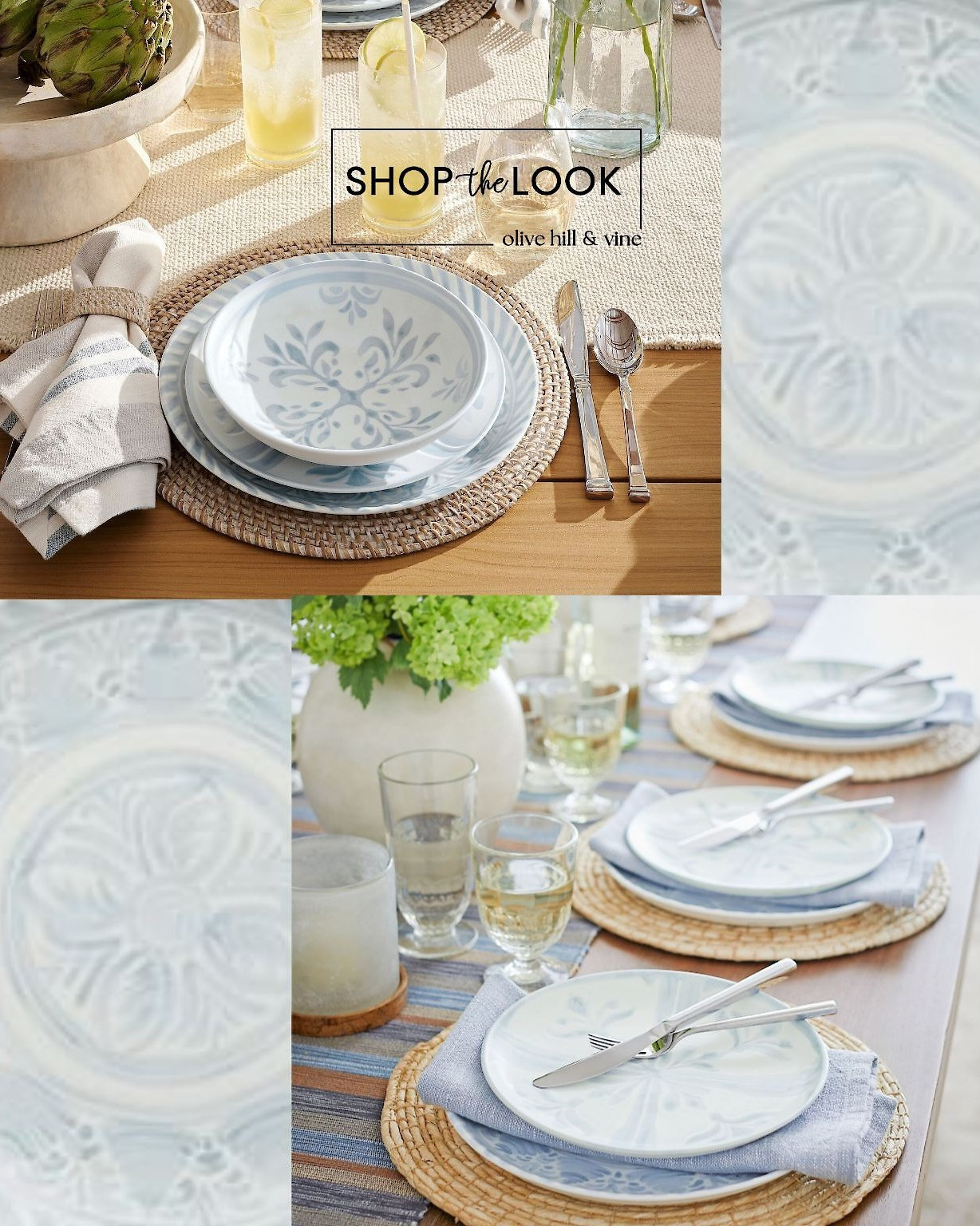 We’re obsessed. Chambray tile stoneware in soft blue is our current go-to—comes in a full set or à la carte. Paired with rattan, silver, and glass? It’s giving relaxed luxe.  

 

#LTKHome #LTKStyleTip #LTKFamily