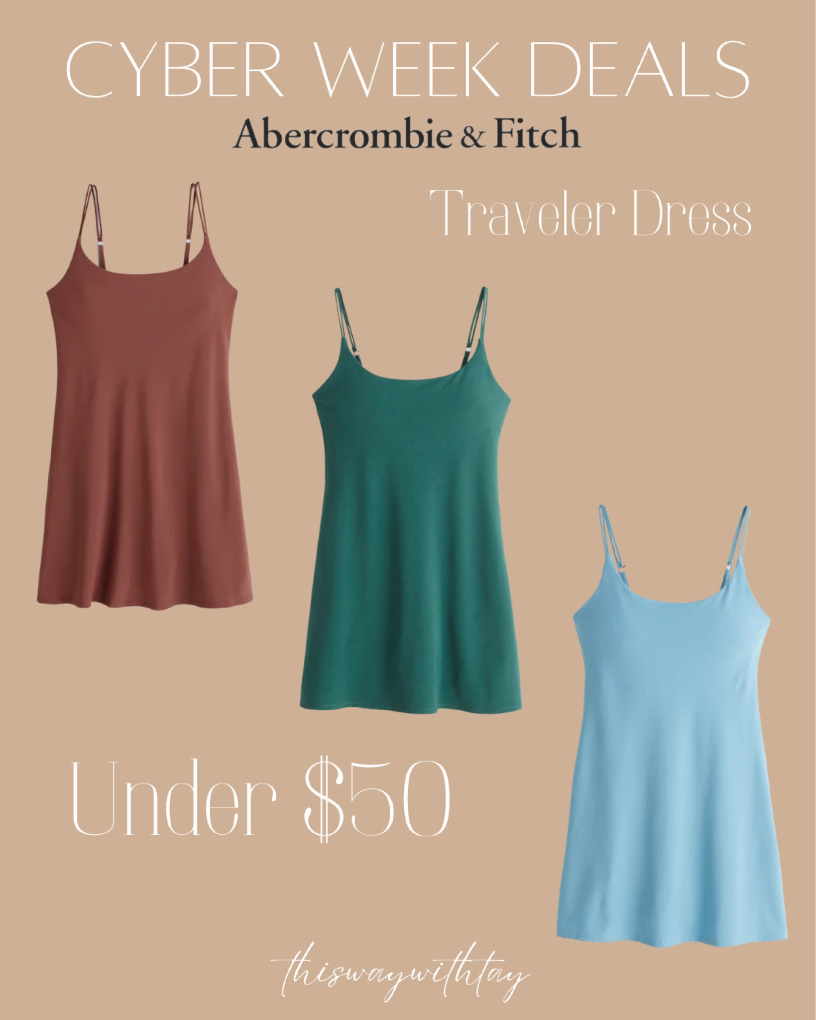 Abercrombie Traveler Dress under $50. I wear size small. Get them not for spring and summer! 

#LTKGiftGuide #LTKCyberweek #LTKunder50