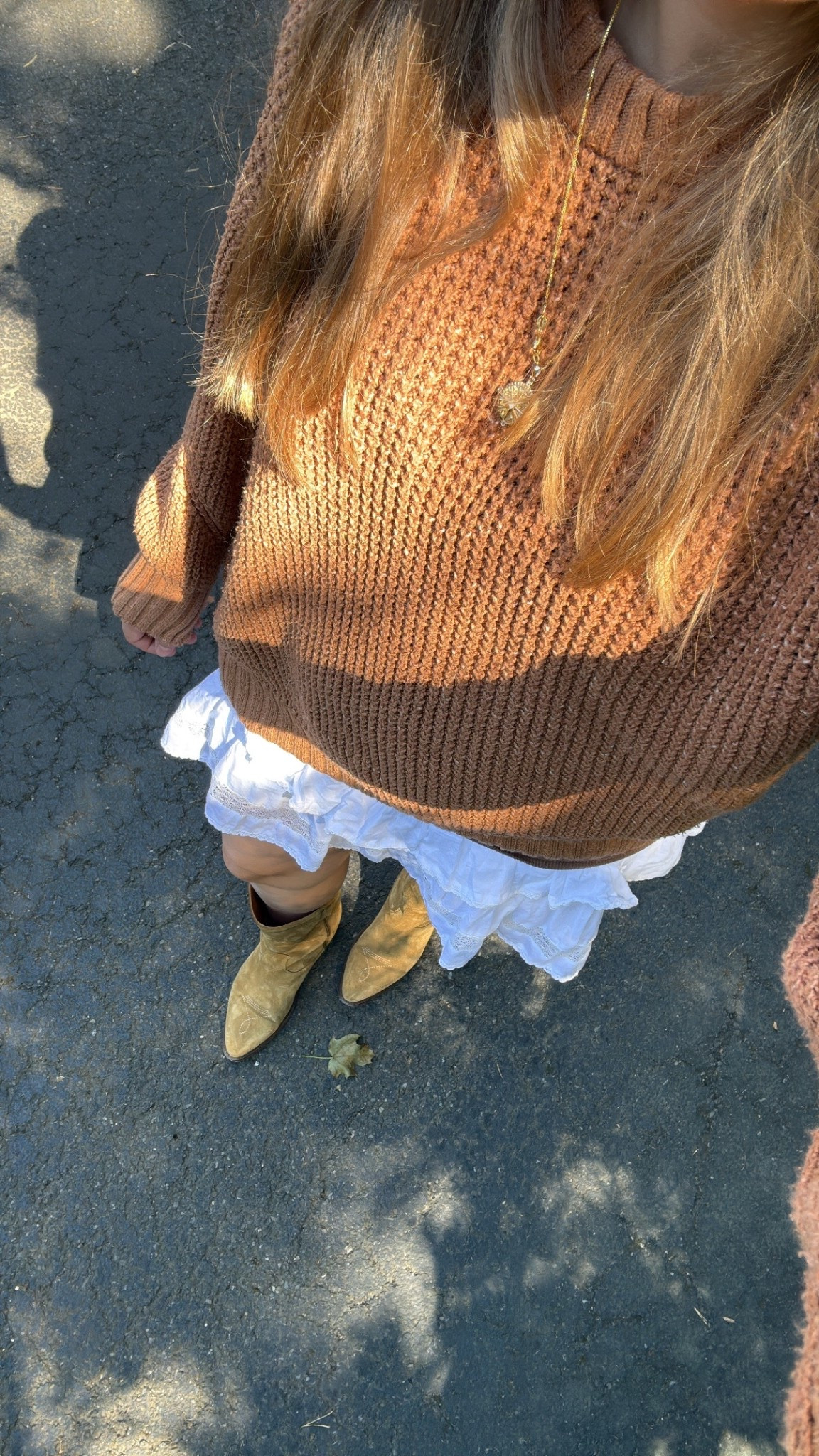 Fall outfit, postpartum, elastic waist skirt, boho skirt, cowboy boots, fall sweater, fall fashion, fourth trimester 

#LTKFindsUnder100 #LTKSeasonal #LTKShoeCrush