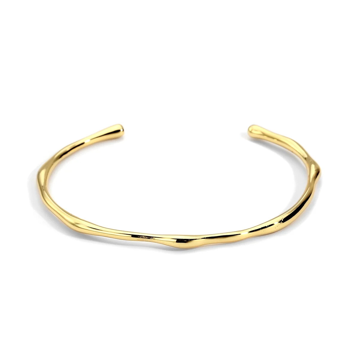 Thin Open Cuff Bracelet for Women 14K Gold Plating Magma Design Cuff Bangle Bracelet for Women Ad... | Walmart (US)