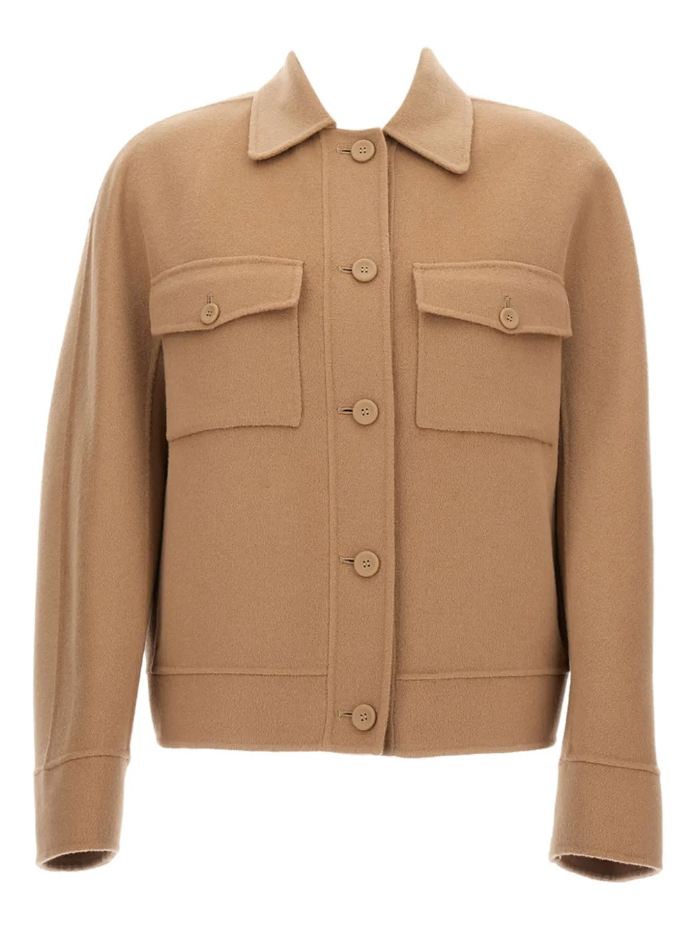 Max Mara patch-pocket Buttoned Jacket | Brown | FARFETCH UK | Farfetch Global