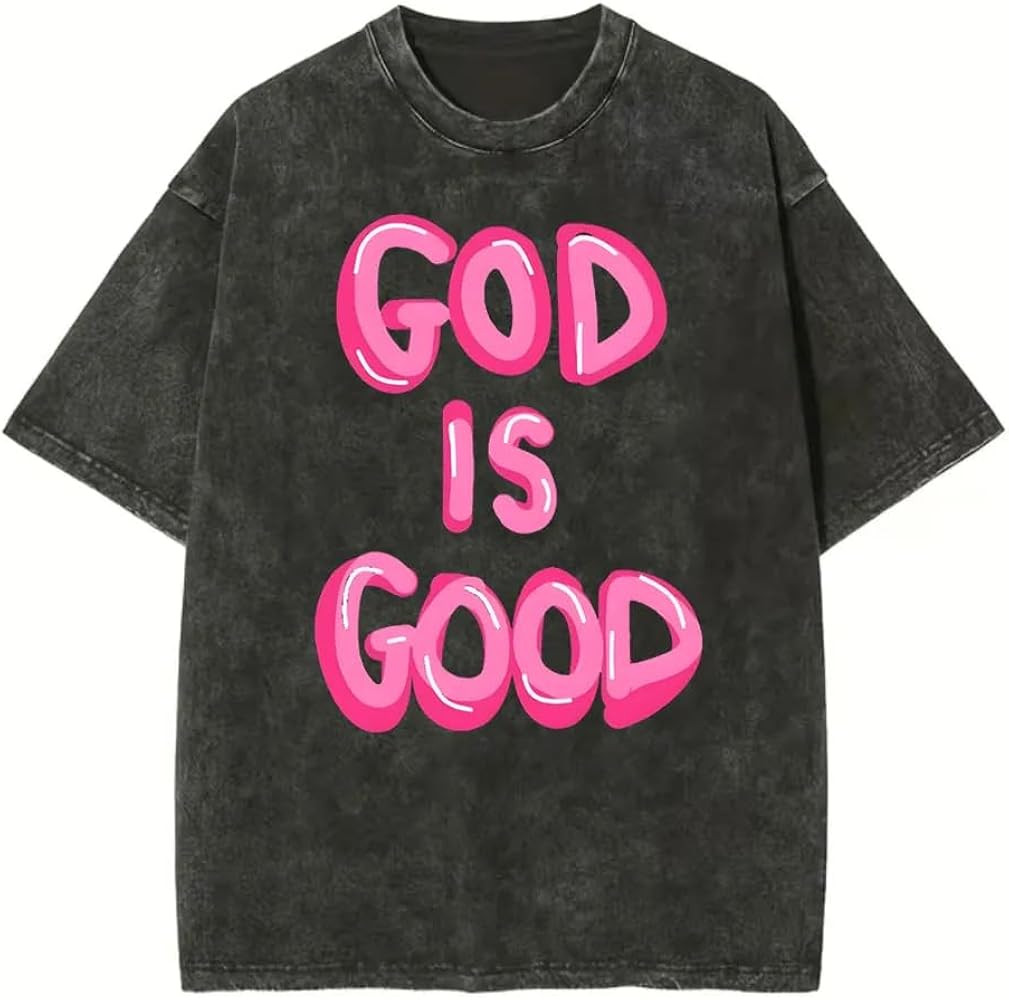 God is Good Christian Washed T-Shirt - Faith Inspired Graphic Tee for Men & Women - Soft 100% Cot... | Amazon (US)
