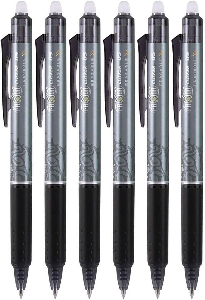 PILOT FriXion Ball Clicker Erasable Gel Ink Retractable Pen, Extra Fine Point, 0.5mm, 6 Count (Bl... | Amazon (US)
