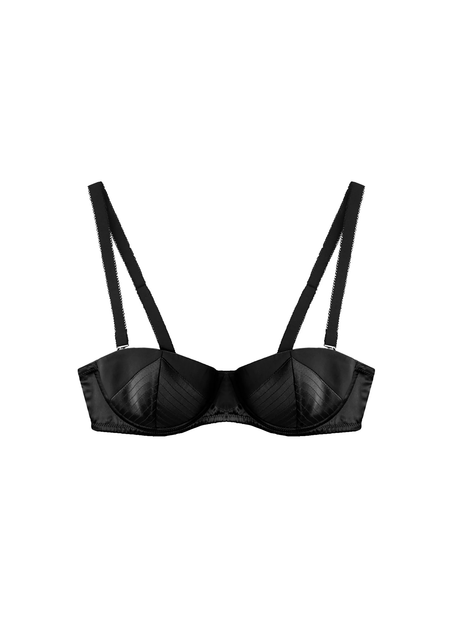 Black Top Stitch Convertible Bra | Fleur du Mal | Fleur du Mal