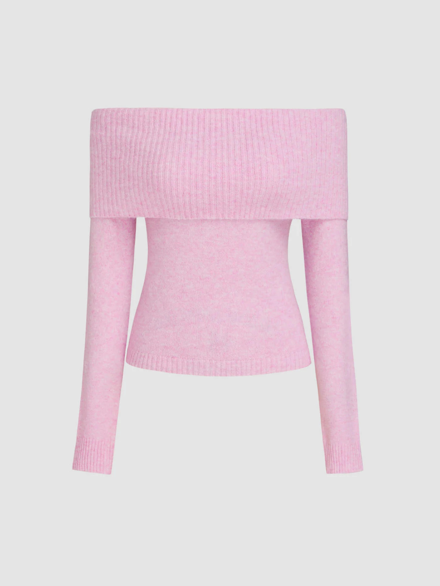 Off-shoulder Knitted Long Sleeve Top | Cider