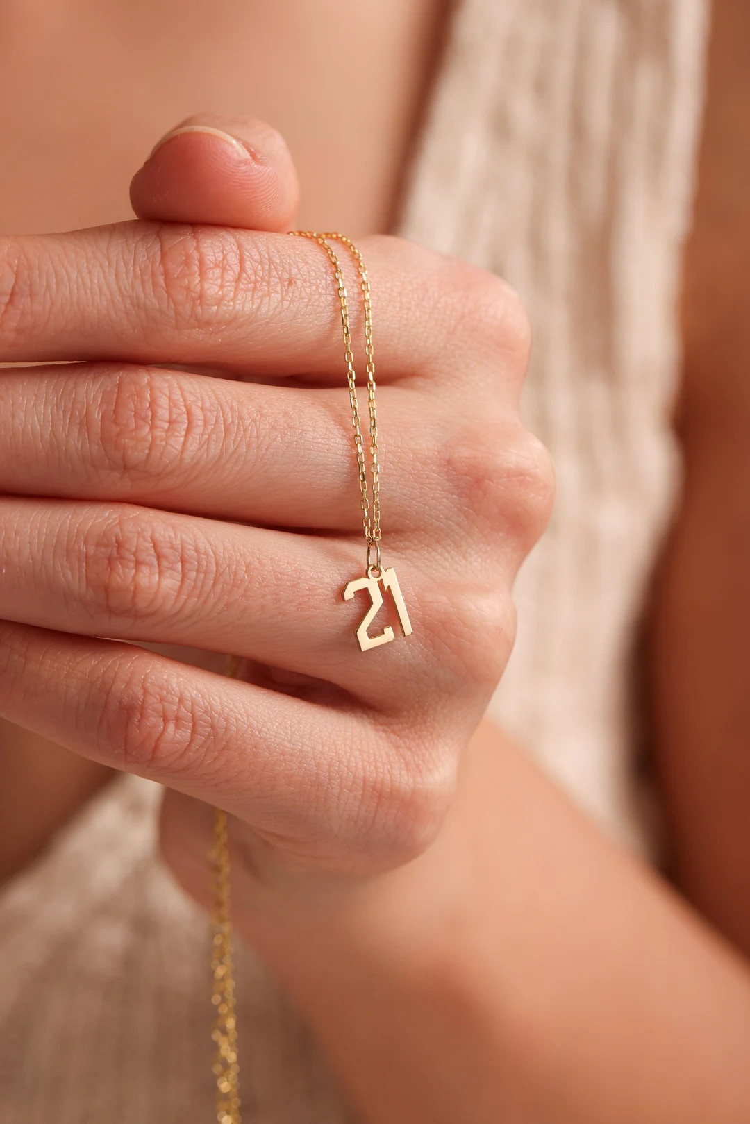 Luck Number Necklace, Gold Number Stone Necklace, Personalized Number Necklace, Baseball Player N... | Etsy (US)