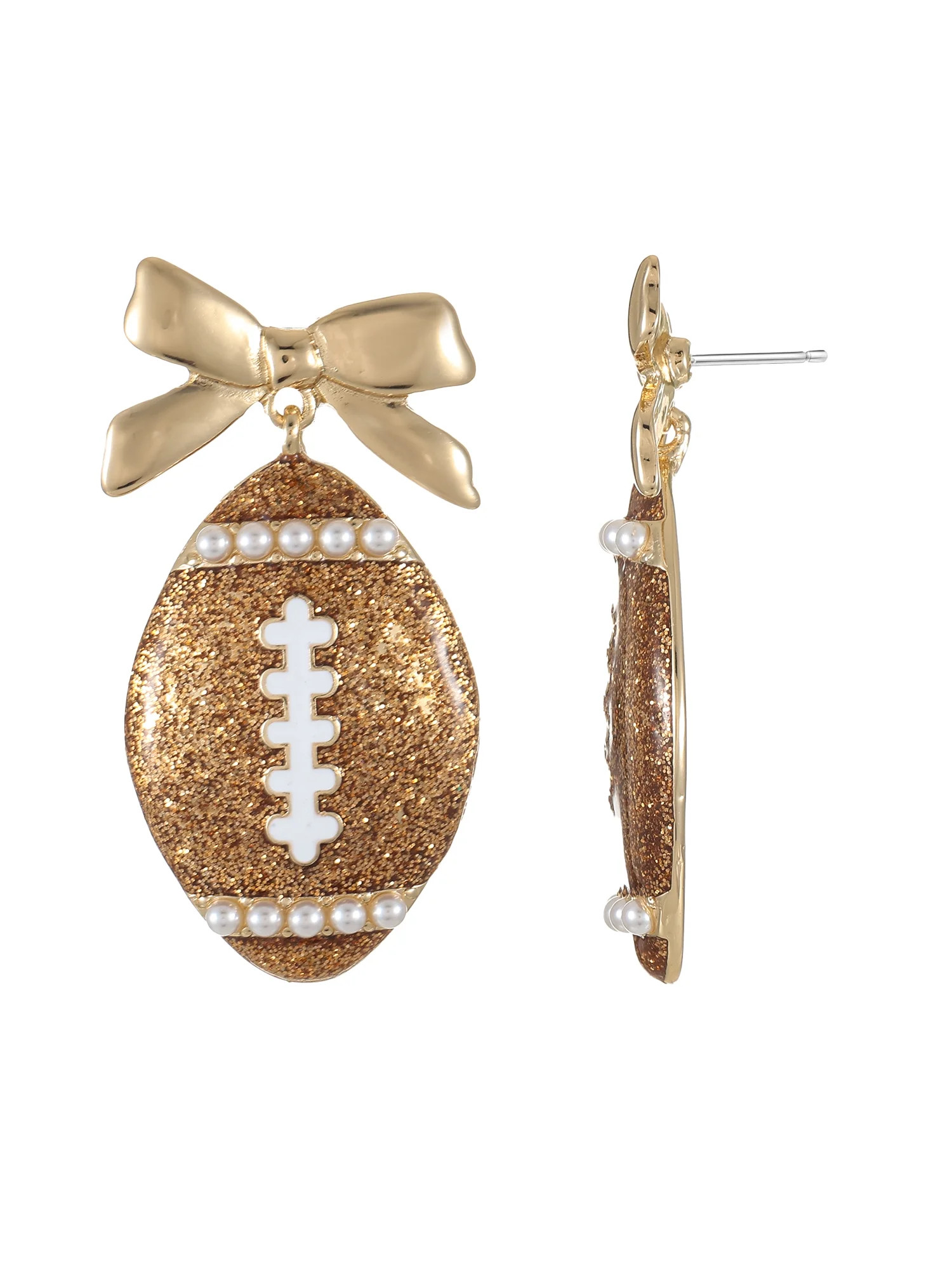 Packed Party Women's Touchdown Sparkle Football Dangle Earrings, 1 Pair | Walmart (US)