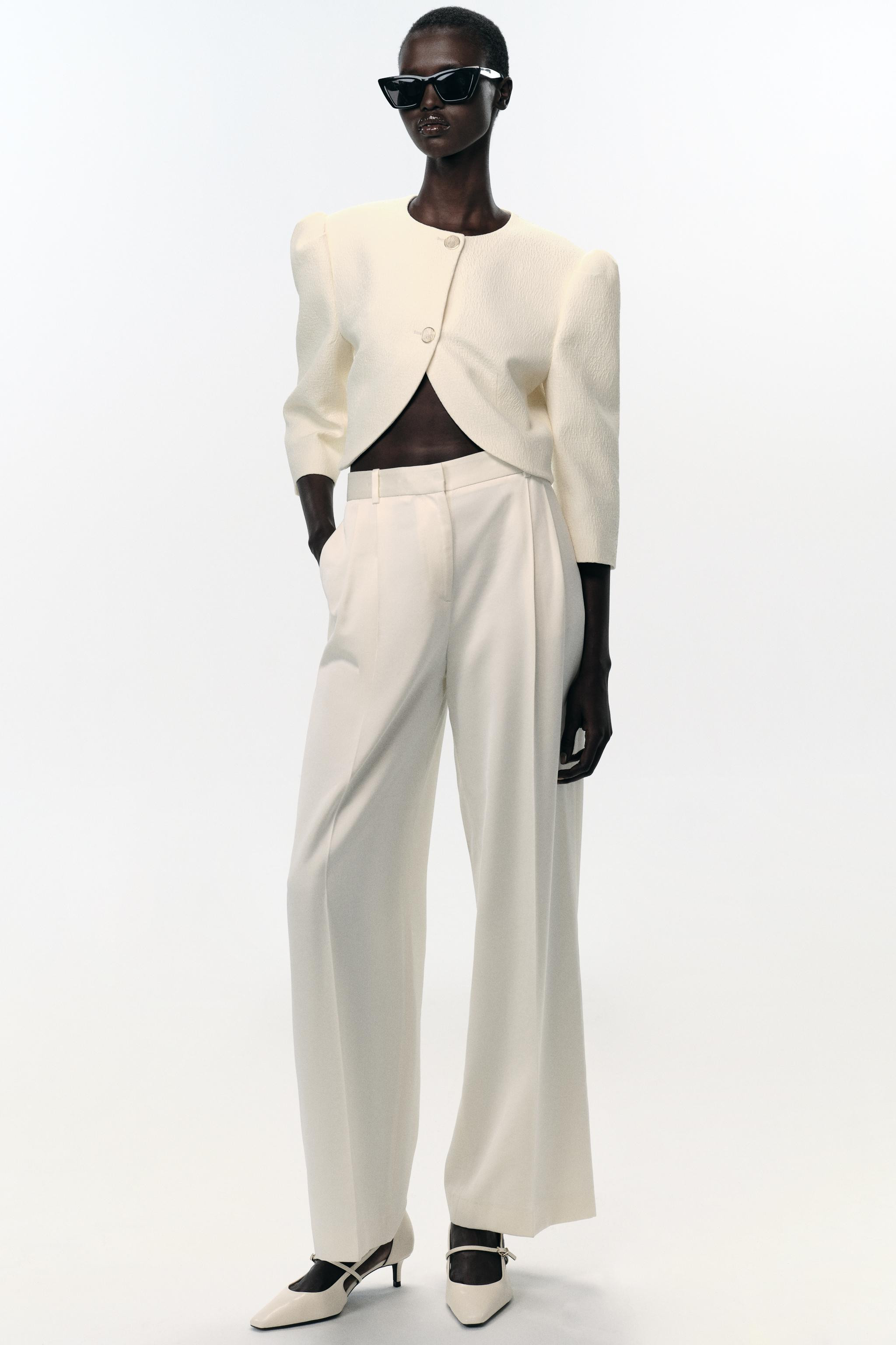 PUFF SLEEVE CROPPED BLAZER | Zara US