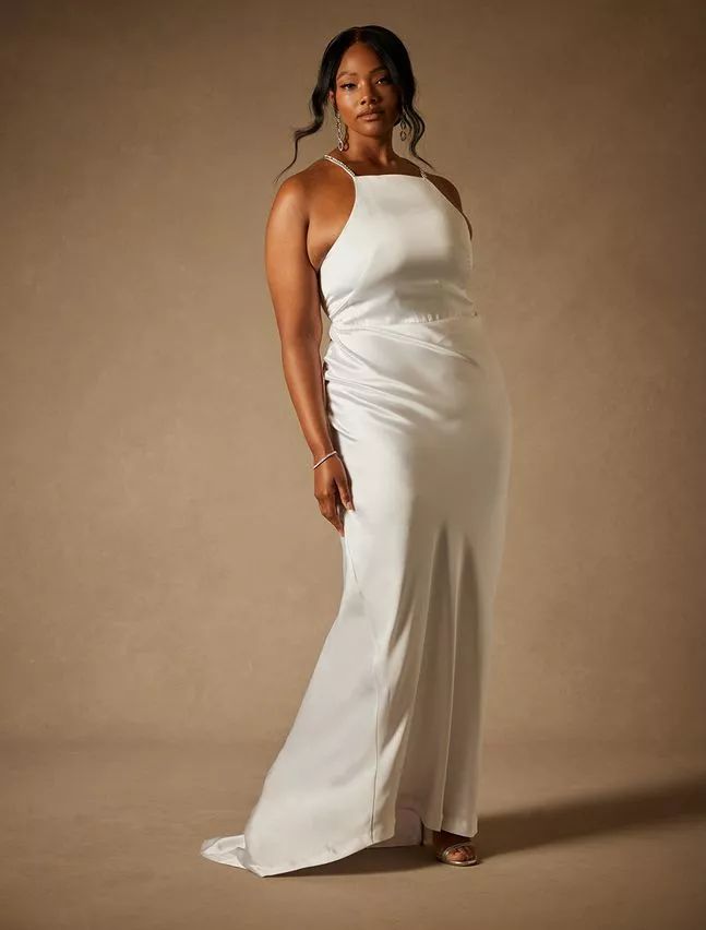 Bridal by ELOQUII Shimmer Strap Gown | Eloquii