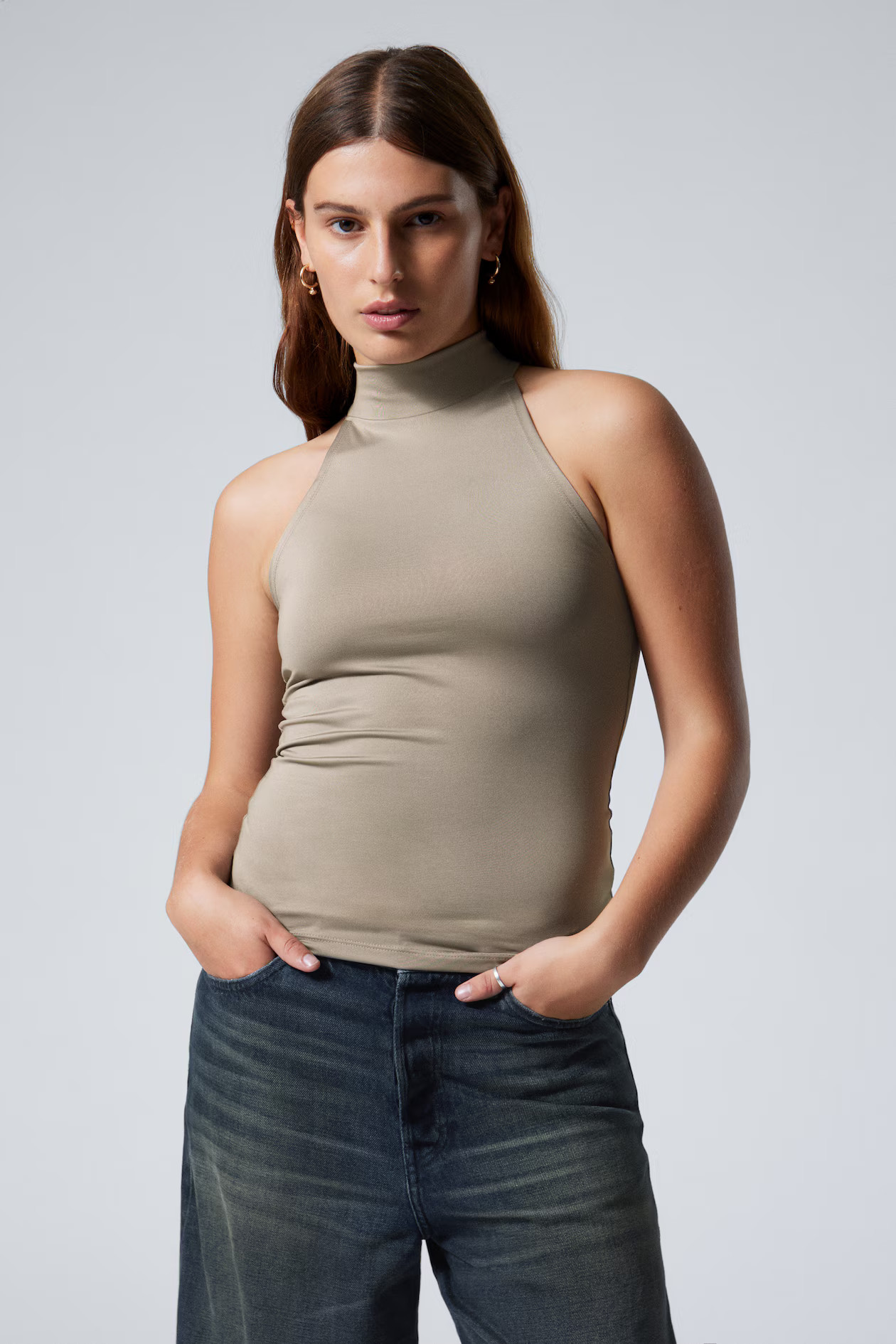 Slim Sleeveless Turtleneck Top | H&M (UK, MY, IN, SG, PH, TW, HK)