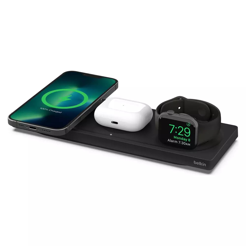 Buy Belkin 3 in 1 MagSafe Wireless Charger Pad 15W - Black | Mobile phone chargers | Argos | argos.co.uk