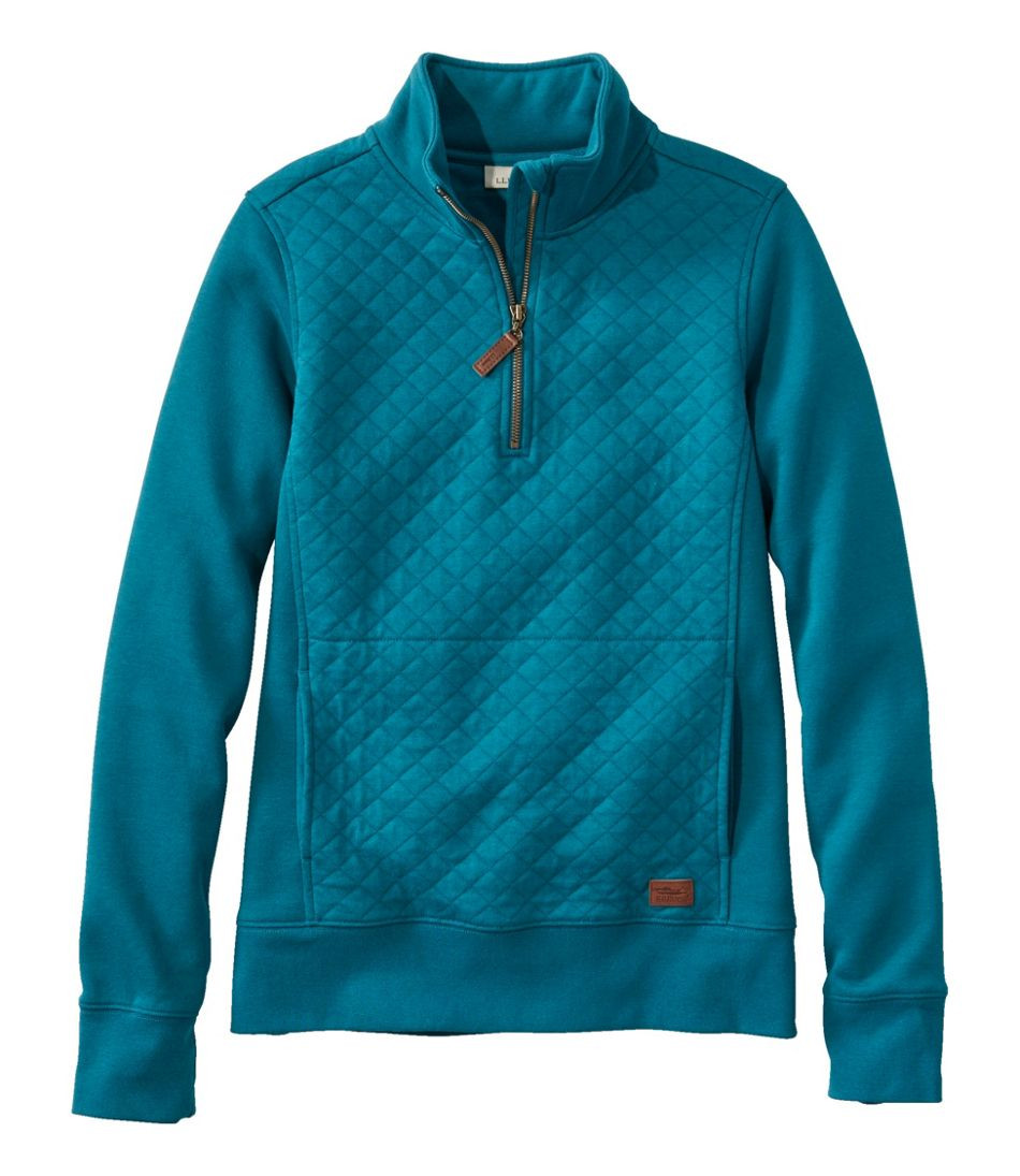 Women's Quilted Quarter-Zip Pullover | Flannel Shirts at L.L.Bean | L.L. Bean