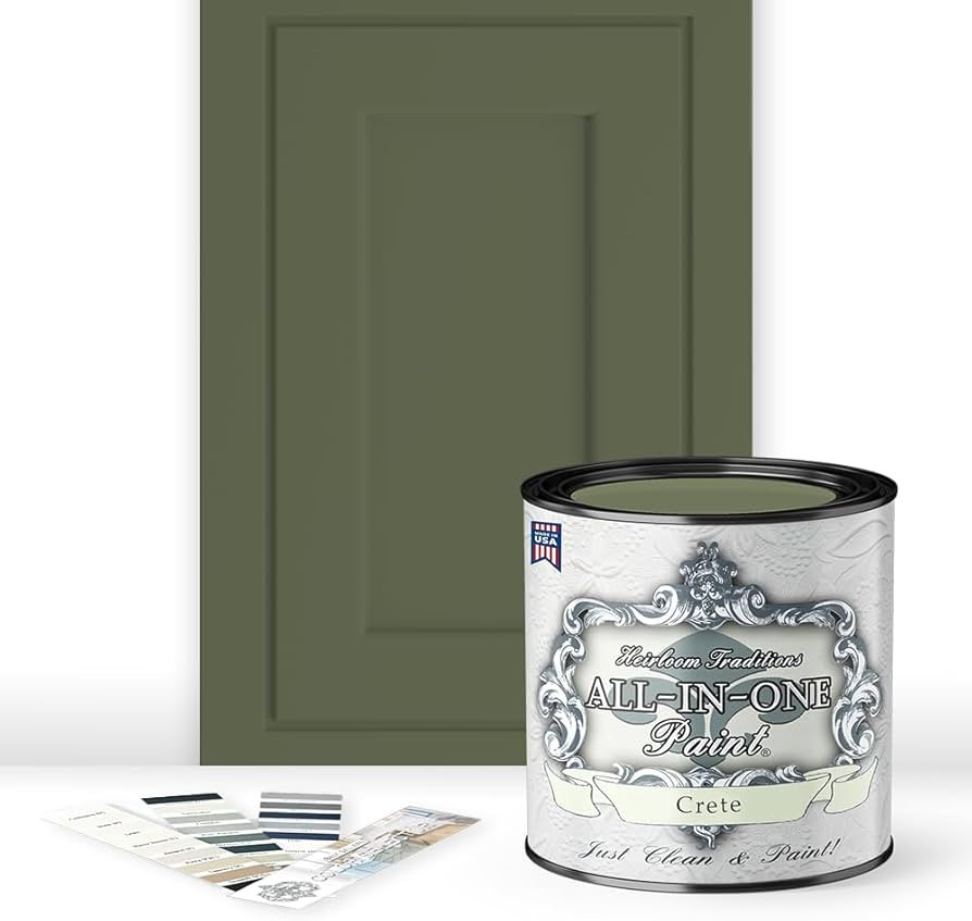 ALL-IN-ONE Paint by Heirloom Traditions, Crete (Olive Green), Quart - Durable cabinet and furnitu... | Amazon (US)