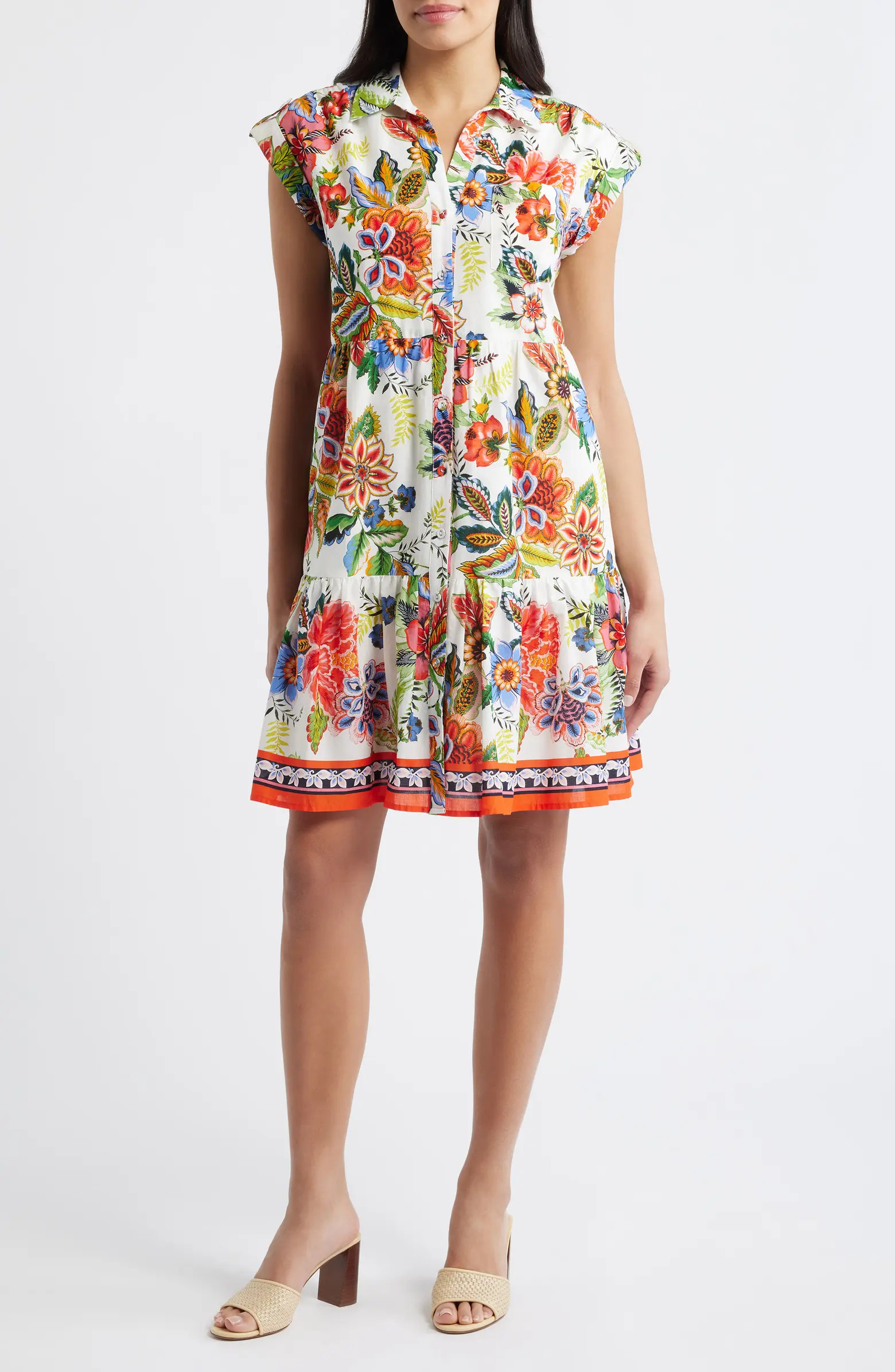 Eliza J Floral Cotton Dress | Nordstrom | Nordstrom