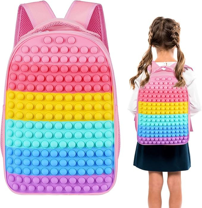 Kavkabox Cute Backpack for Teen Girls Boys School Book Bag, Large Pop Backpack Back to School Sup... | Amazon (US)