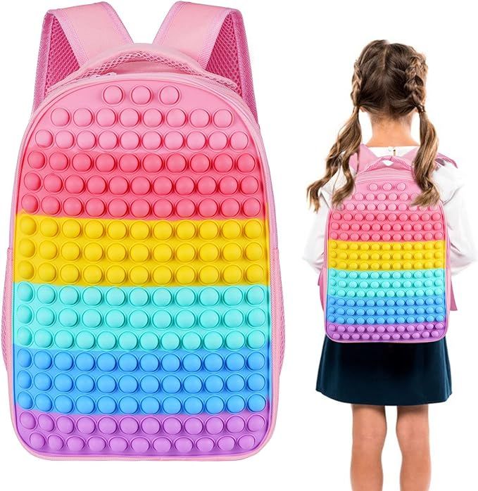 Kavkabox Cute Backpack for Teen Girls Boys School Book Bag, Large Pop Backpack Back to School Sup... | Amazon (US)