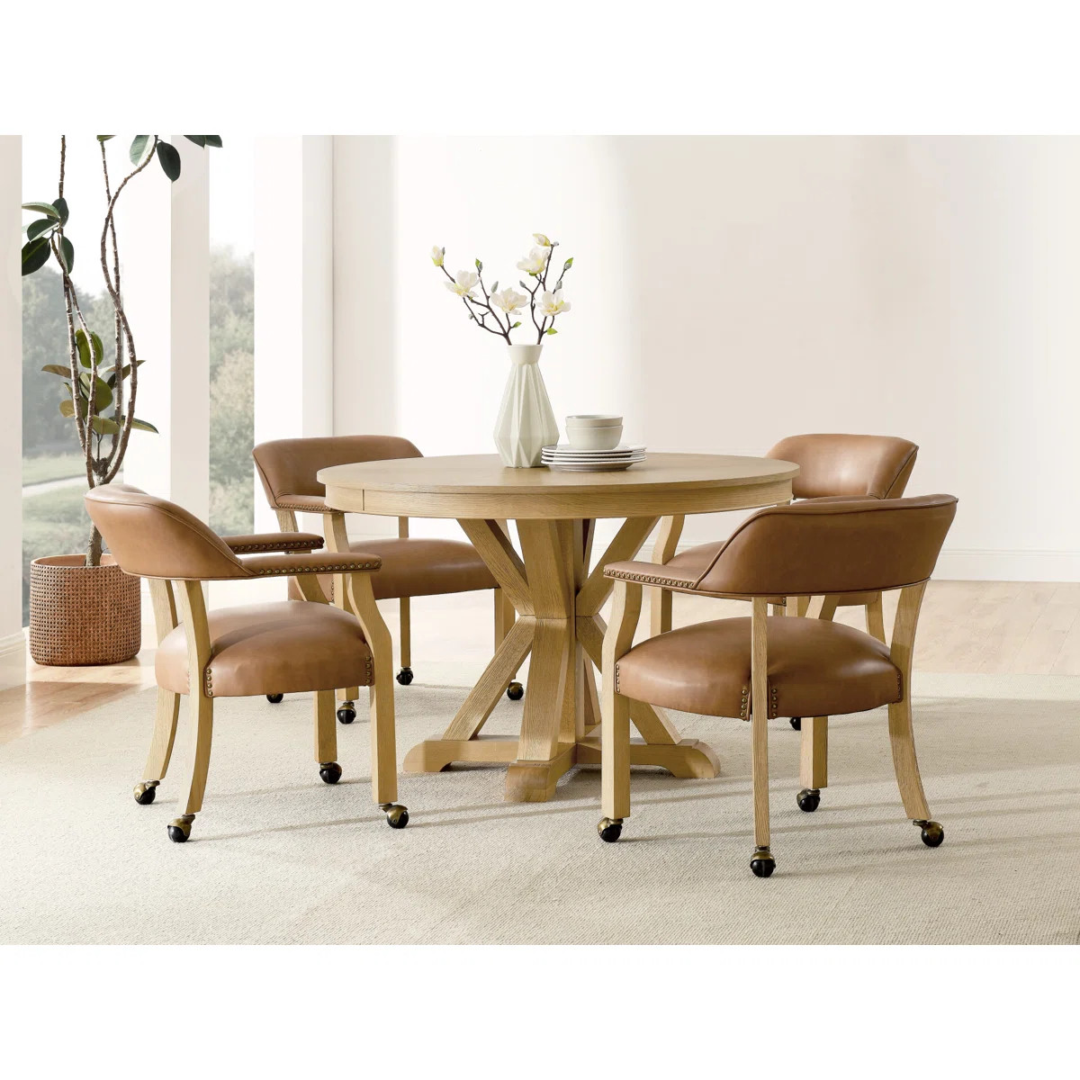 Resendez 4 - Person Trestle Dining Set | Wayfair North America