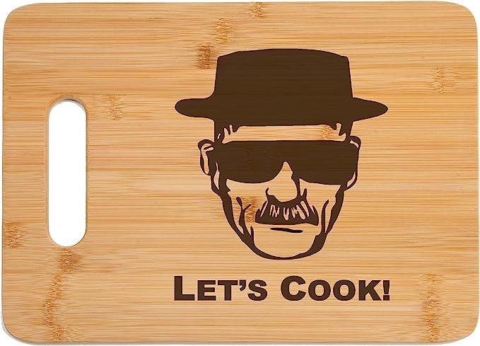 Breaking Bad Engraved Bamboo Wood Cutting Board with Handle Funny Gift for Father's Day Birthday ... | Amazon (US)