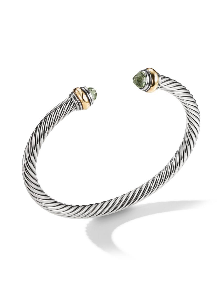 Cable Classics Bracelet With Gemstone & 14K Gold | Saks Fifth Avenue