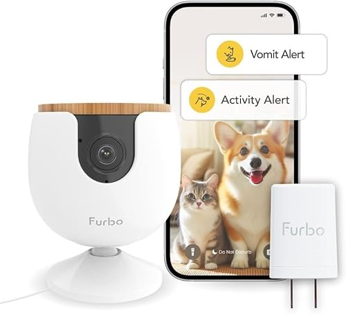 Furbo Mini Pet Camera Nanny Bundle + Adapter: Home Security & Cat, Dog Safety Alerts, Pet Camera with Speaker, Smart Home Indoor Cam w Phone App & Night Vision (Additional Subscription Required) | Amazon (US)