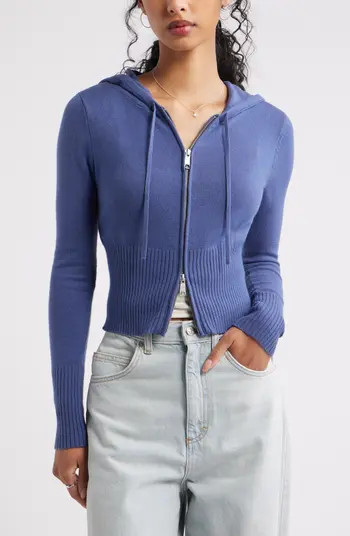 Fitted Cotton Blend Hoodie | Nordstrom